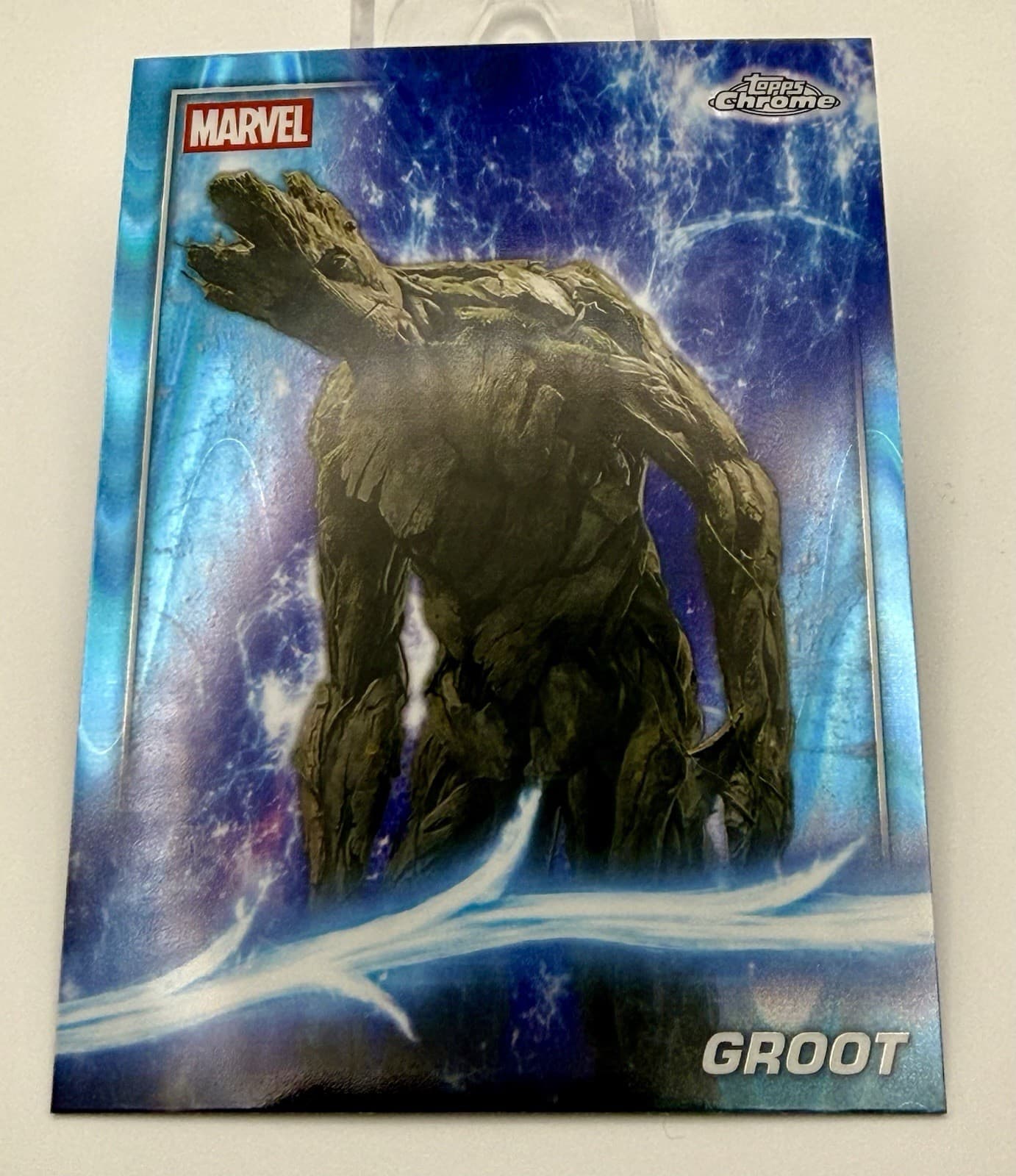 2025 Topps Chrome Marvel Studios - Sky Blue Raywave #50 - GROOT - Thumbnail 4