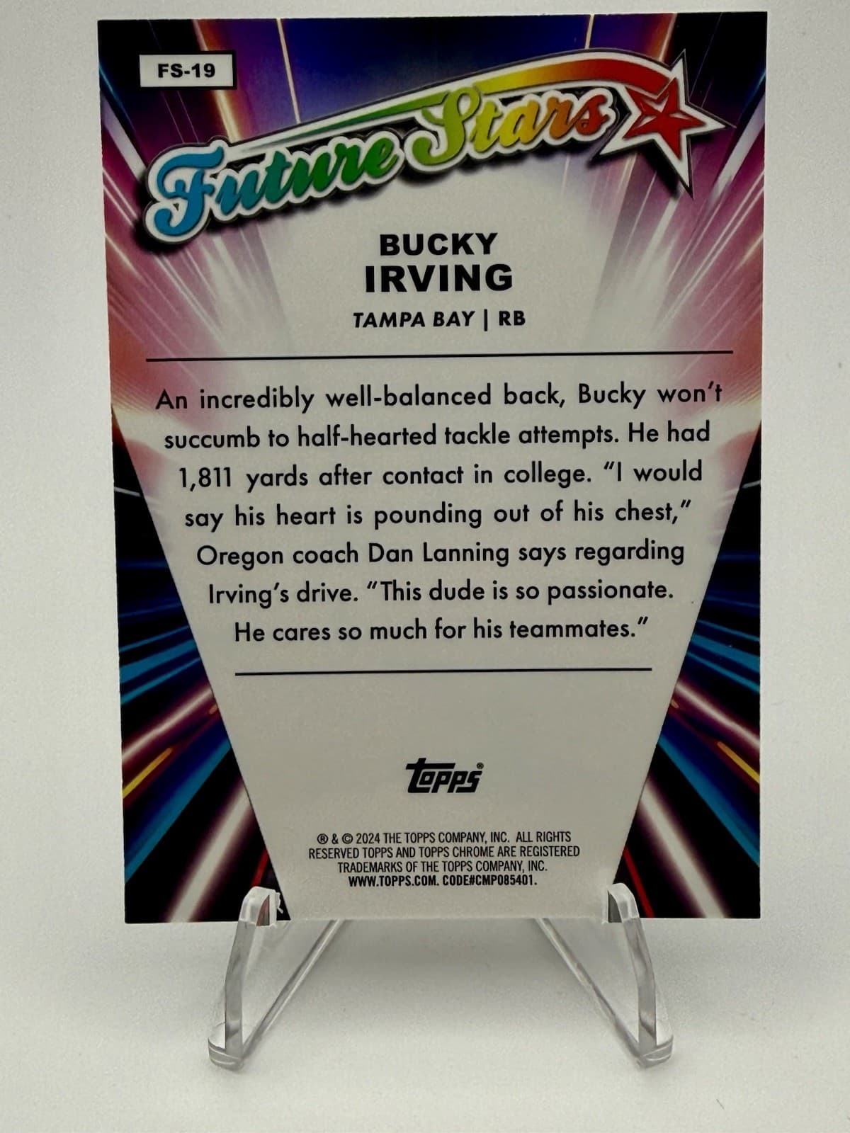2024 Topps Chrome - Future Stars Bucky Irving #FS-19 Refractor (RC) - Thumbnail 4