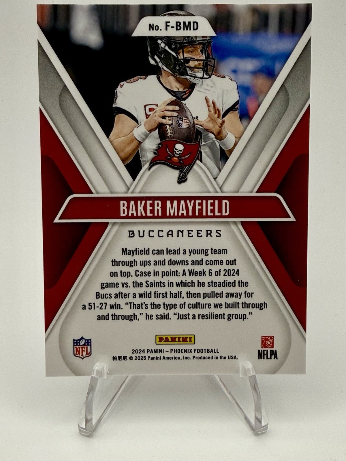 2024 Panini Phoenix FLEX Baker Mayfield #F-BMD Buccaneers Case Hit - Thumbnail 2