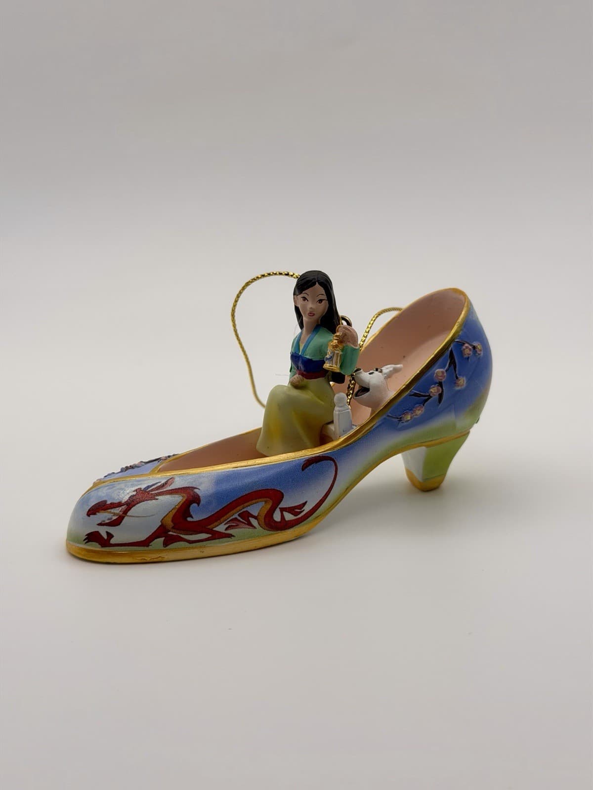 Bradford Exchange Disney Mulan Once Upon A Slipper Shoe Ornament WT