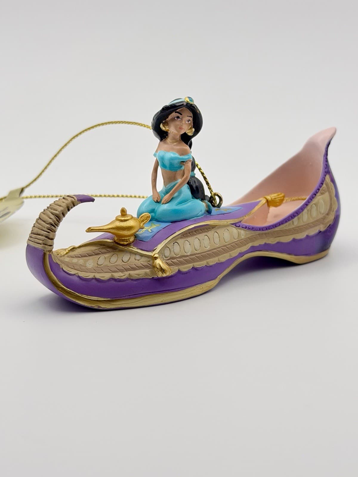 Bradford Exchange Disney Princess Jasmine Once Upon A Slipper Shoe Ornament WT