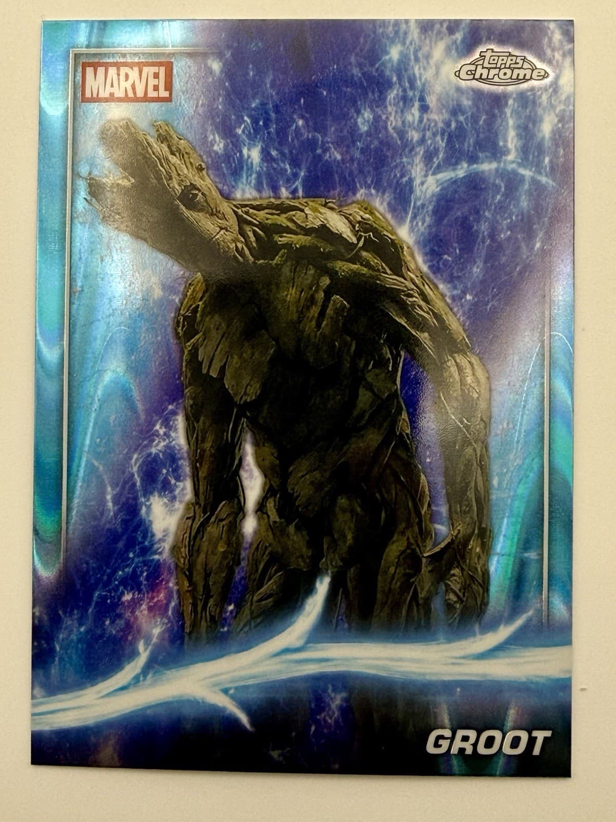 2025 Topps Chrome Marvel Studios - Sky Blue Raywave #50 - GROOT - Thumbnail 3