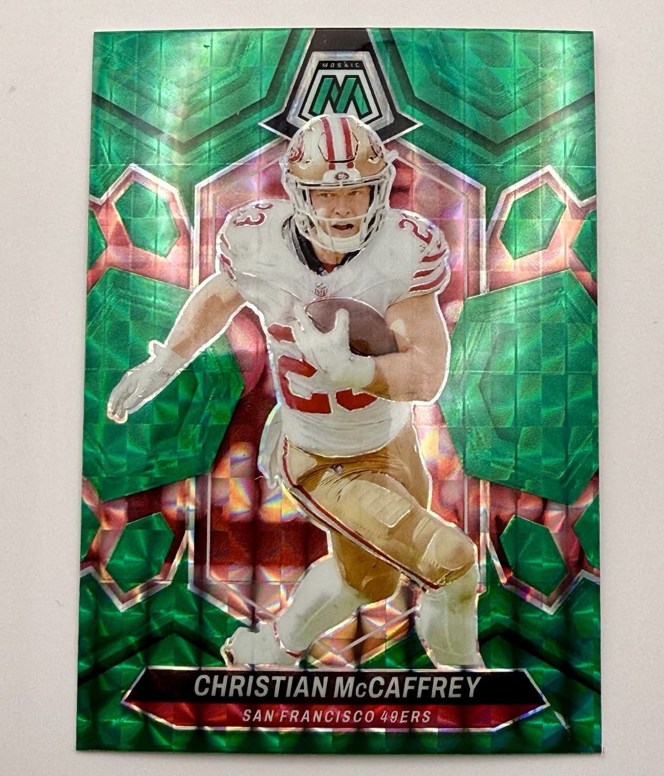 2024 Panini Mosaic Christian McCaffrey Mosaic Green #191