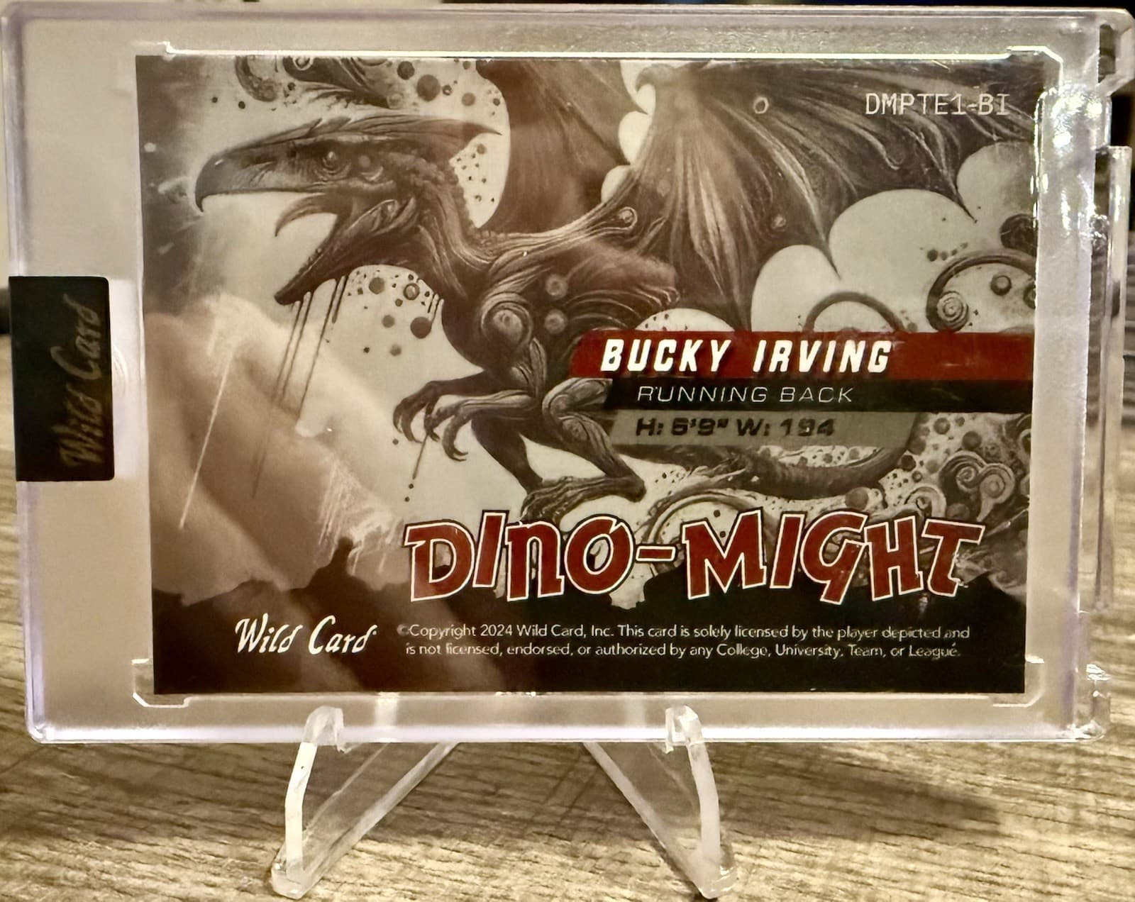 2024 Wild Card Dino-Might Bucky Irving 1/10 Prism Refractor #DMPTE1-BI Sealed - Thumbnail 2