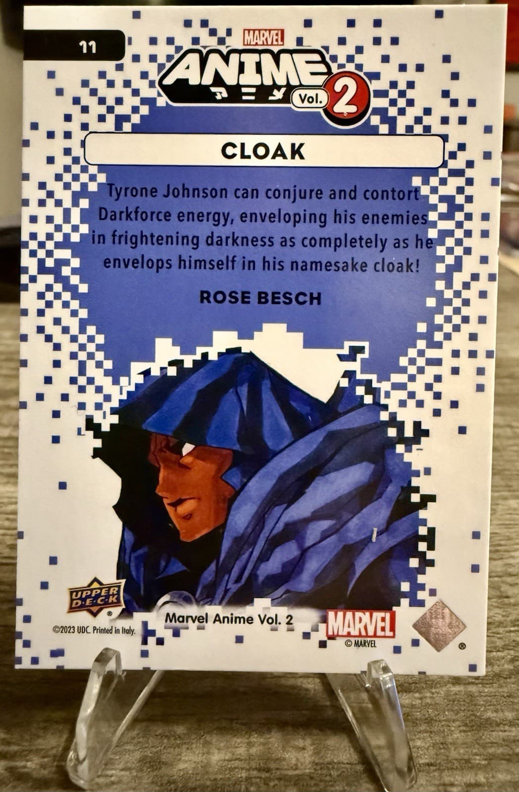 Cloak 2023 Upper Deck Marvel Anime Vol. 2 #11 Thatched Foil Parallel Card Base - Thumbnail 4