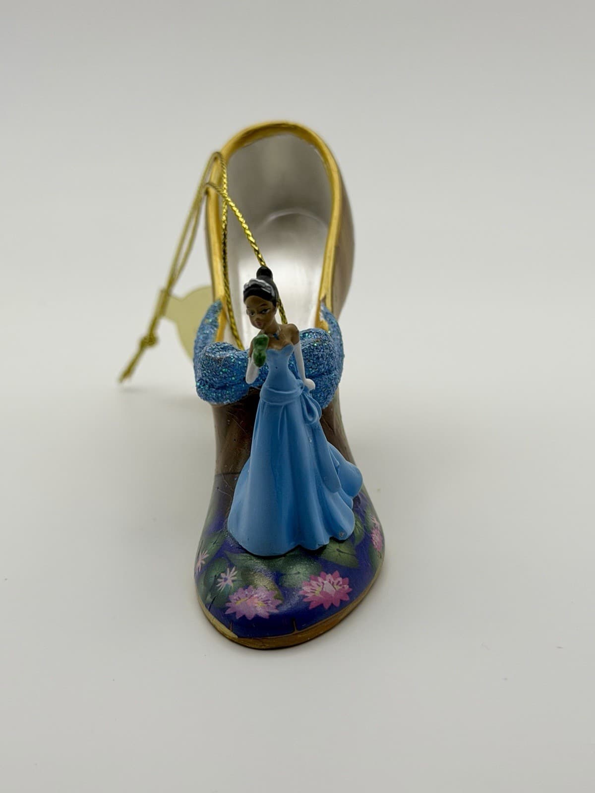Bradford Exchange Disney Princess Tiana Once Upon A Slipper Shoe Ornament WT - Thumbnail 2