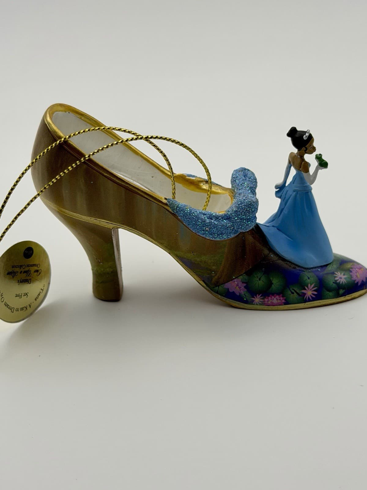 Bradford Exchange Disney Princess Tiana Once Upon A Slipper Shoe Ornament WT - Thumbnail 3