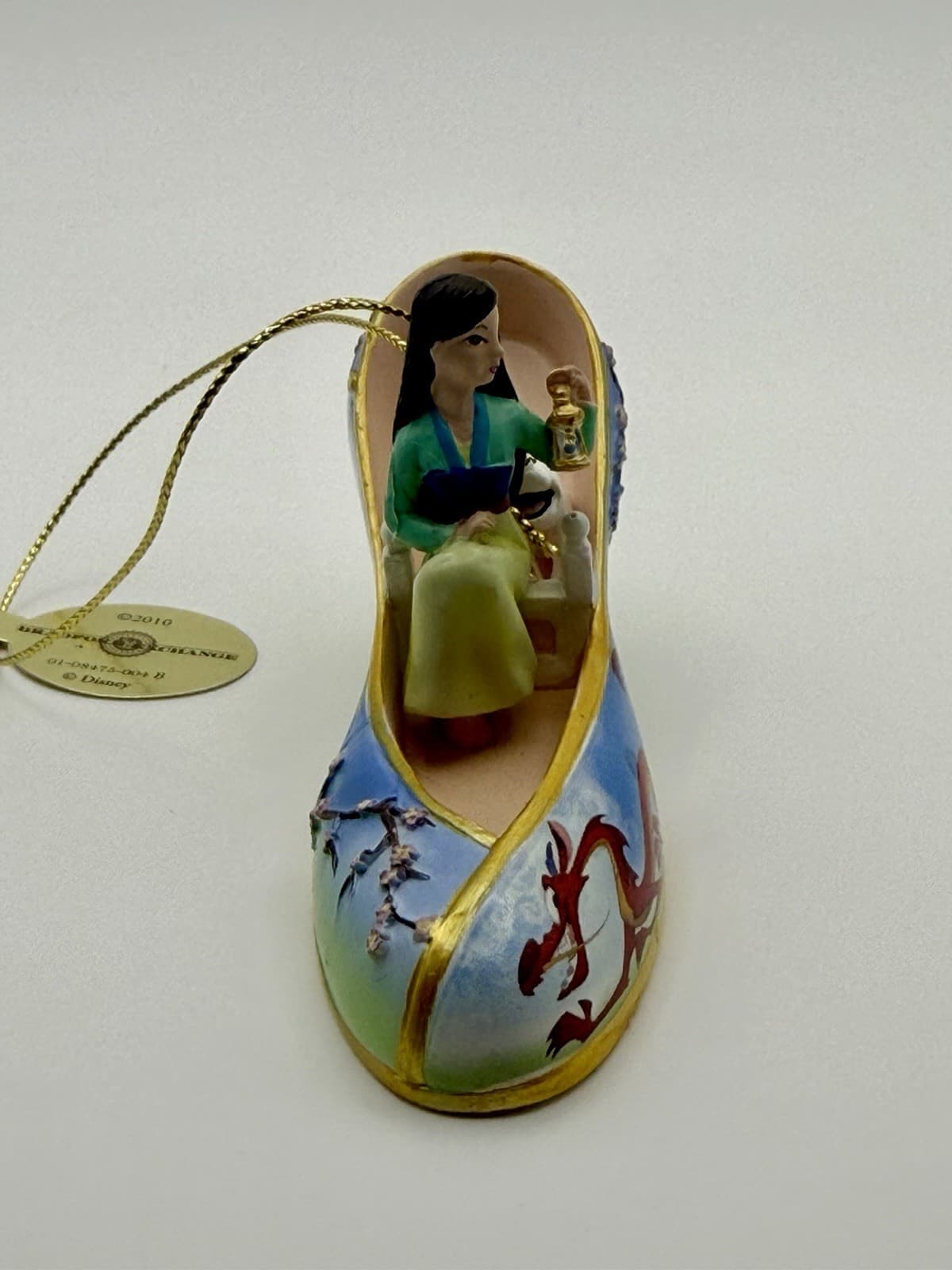 Bradford Exchange Disney Mulan Once Upon A Slipper Shoe Ornament WT - Thumbnail 2