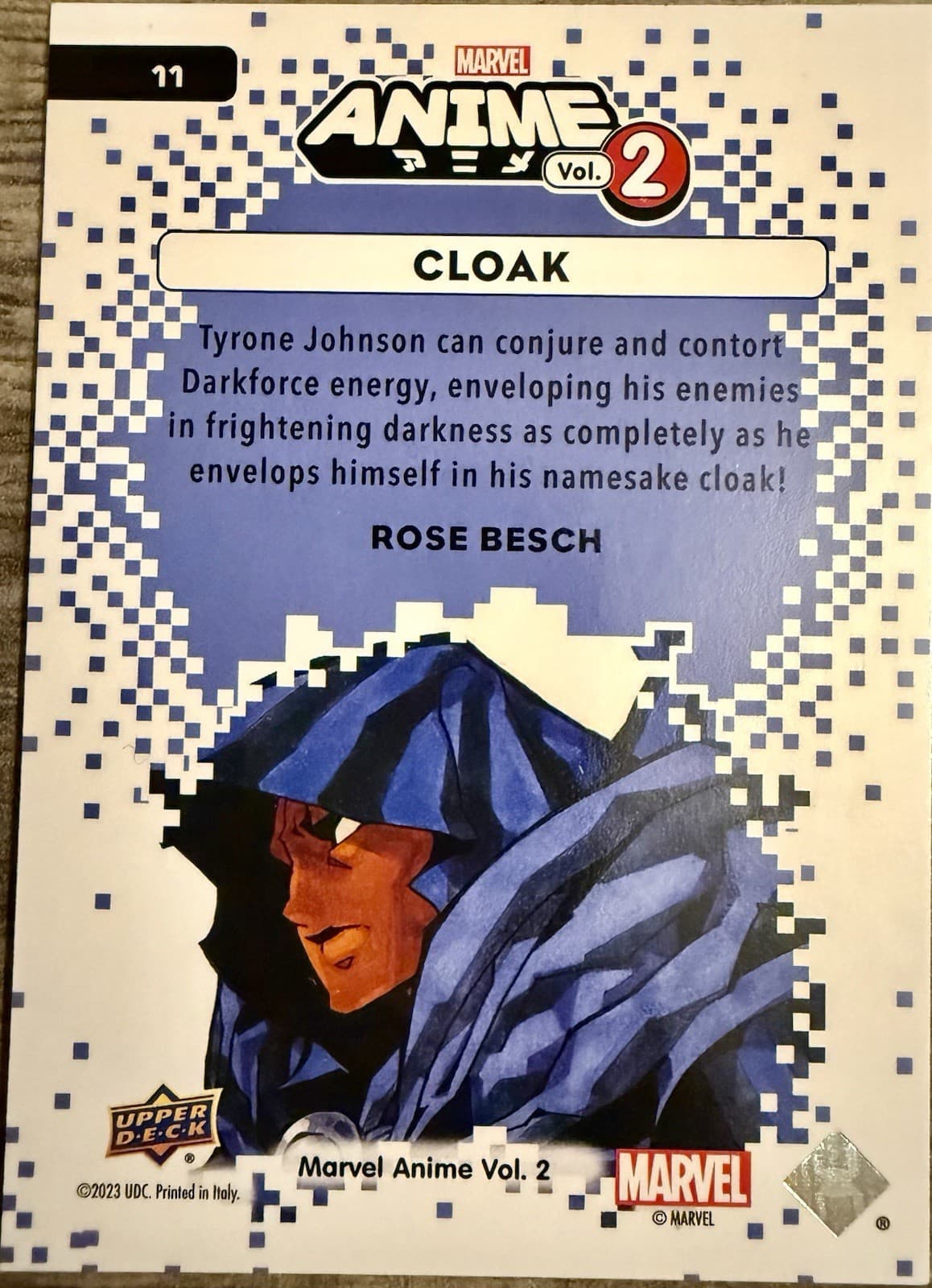 Cloak 2023 Upper Deck Marvel Anime Vol. 2 #11 Thatched Foil Parallel Card Base - Thumbnail 6