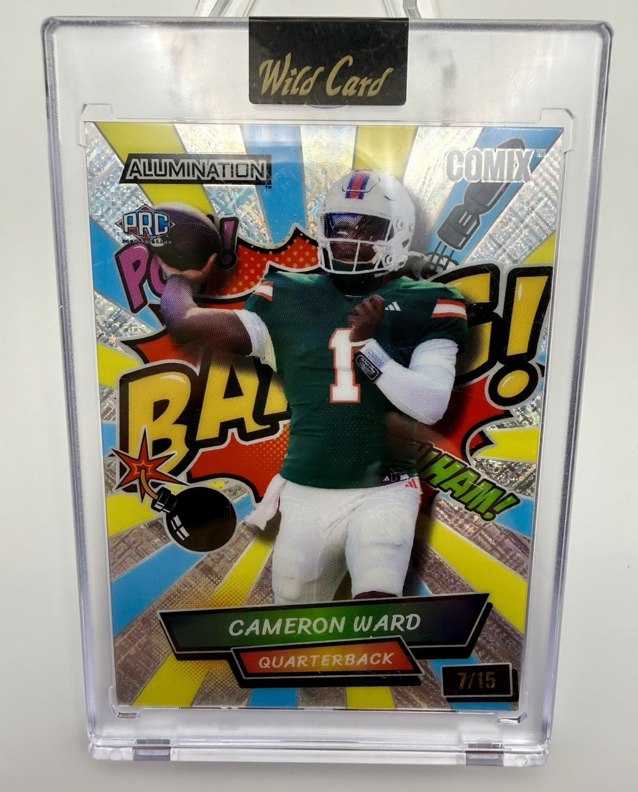 2024 Wild Card Alumination Cameron Ward 7/15 BAANG! Yellow Blue COMIX RC #AC-CW