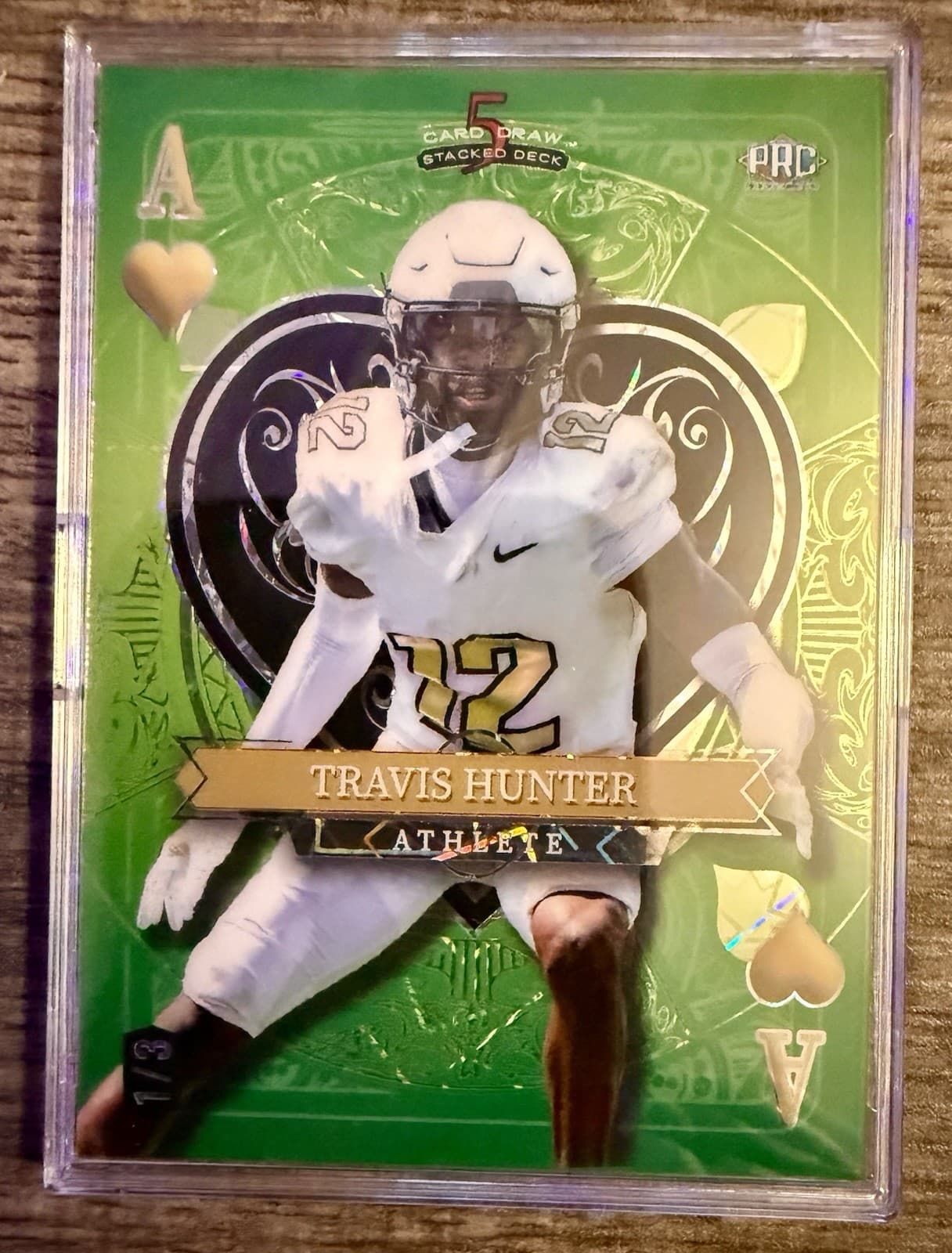 Travis Hunter 2024 Wild Card 5 Card Draw Stacked Deck #SDPH-THN Ace Hearts /3