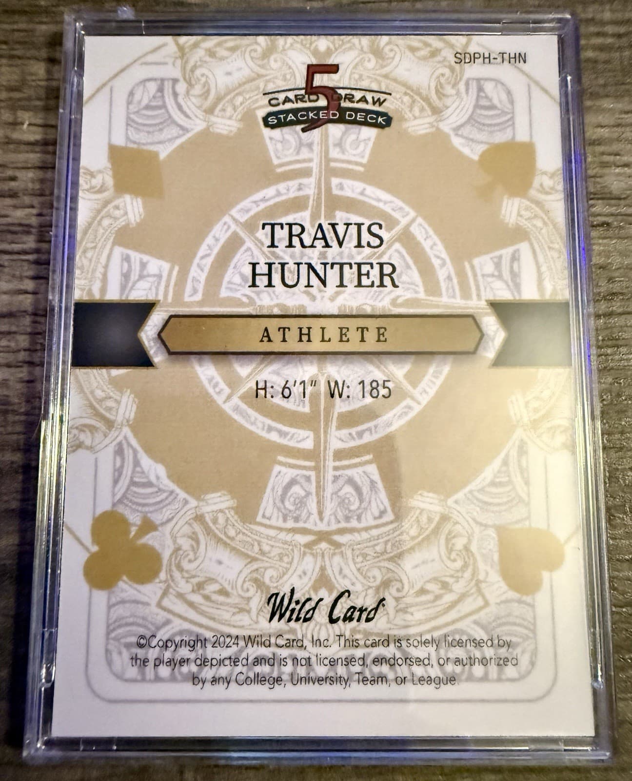 Travis Hunter 2024 Wild Card 5 Card Draw Stacked Deck #SDPH-THN Ace Hearts /3 - Thumbnail 2