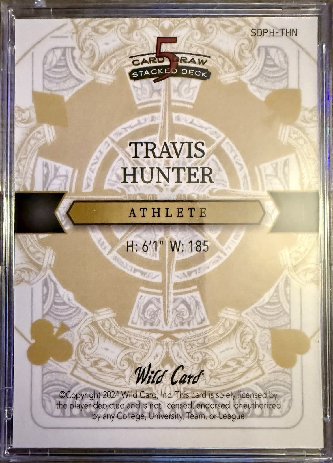 Travis Hunter 2024 Wild Card 5 Card Draw Stacked Deck #SDPH-THN Ace Hearts /3 - Thumbnail 4
