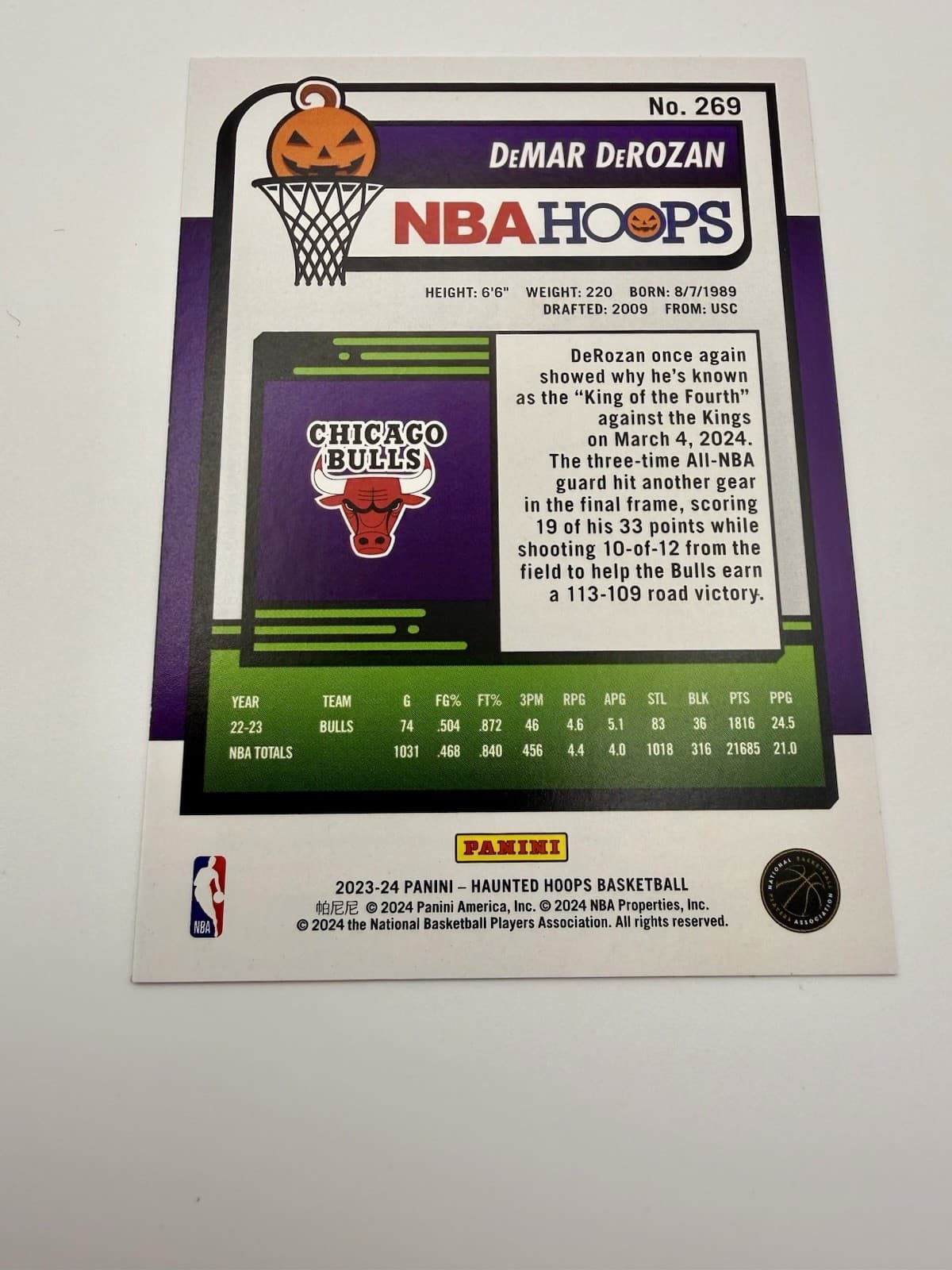2023-24 Panini Haunted Hoops - DeMar DeRozan #269 Orange, Luka Donic #9 - Thumbnail 3