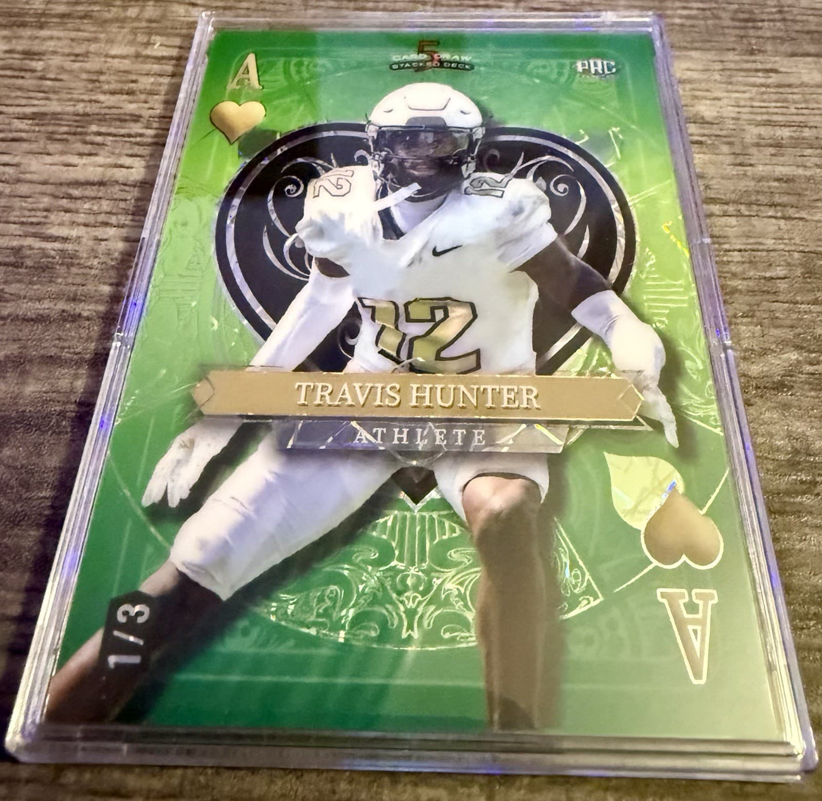 Travis Hunter 2024 Wild Card 5 Card Draw Stacked Deck #SDPH-THN Ace Hearts /3 - Thumbnail 3