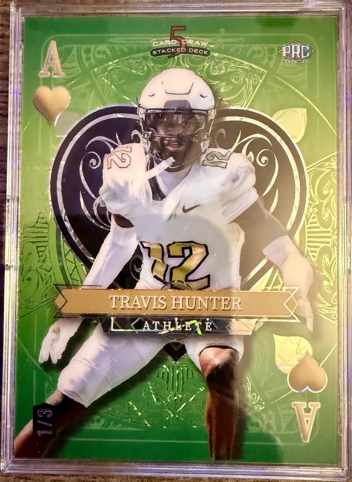 Travis Hunter 2024 Wild Card 5 Card Draw Stacked Deck #SDPH-THN Ace Hearts /3 - Thumbnail 5