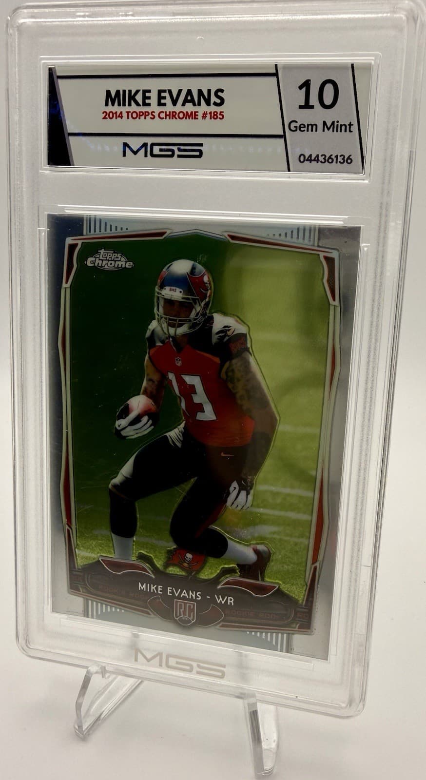 2014 Topps Chrome Mike Evans #185 RC ROOKIE MGS 10 GEM MINT - BUCCANEERS - Thumbnail 2