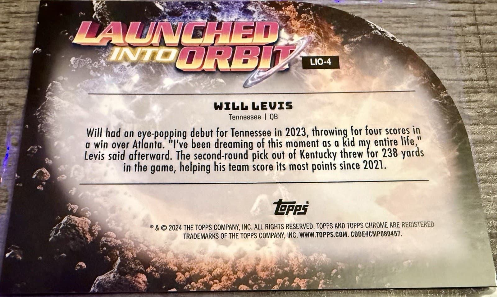 2024 Topps Chrome Will Levis Launching Into Orbit #LIO-4 Tennessee Titans - Thumbnail 5