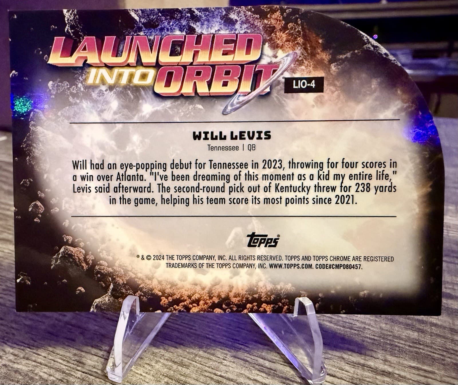 2024 Topps Chrome Will Levis Launching Into Orbit #LIO-4 Tennessee Titans - Thumbnail 2