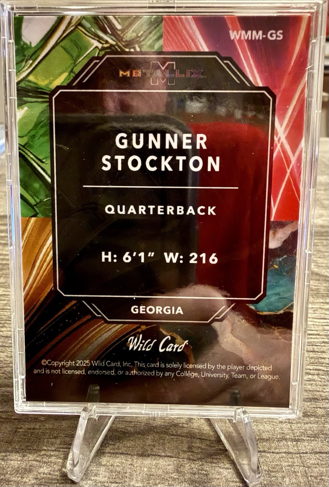 2025 Wild Card Metallix Gunner Stockton Blue Prism Marble 1/18 PRC RC #WMM-GS - Thumbnail 2