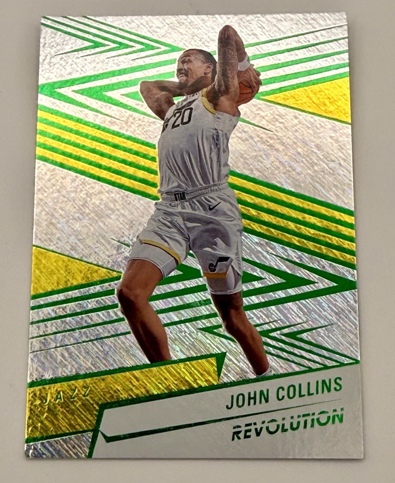 2024-25 Panini Revolution John Collins #36 Green Yellow Refactor Storm #/149 - Thumbnail 4
