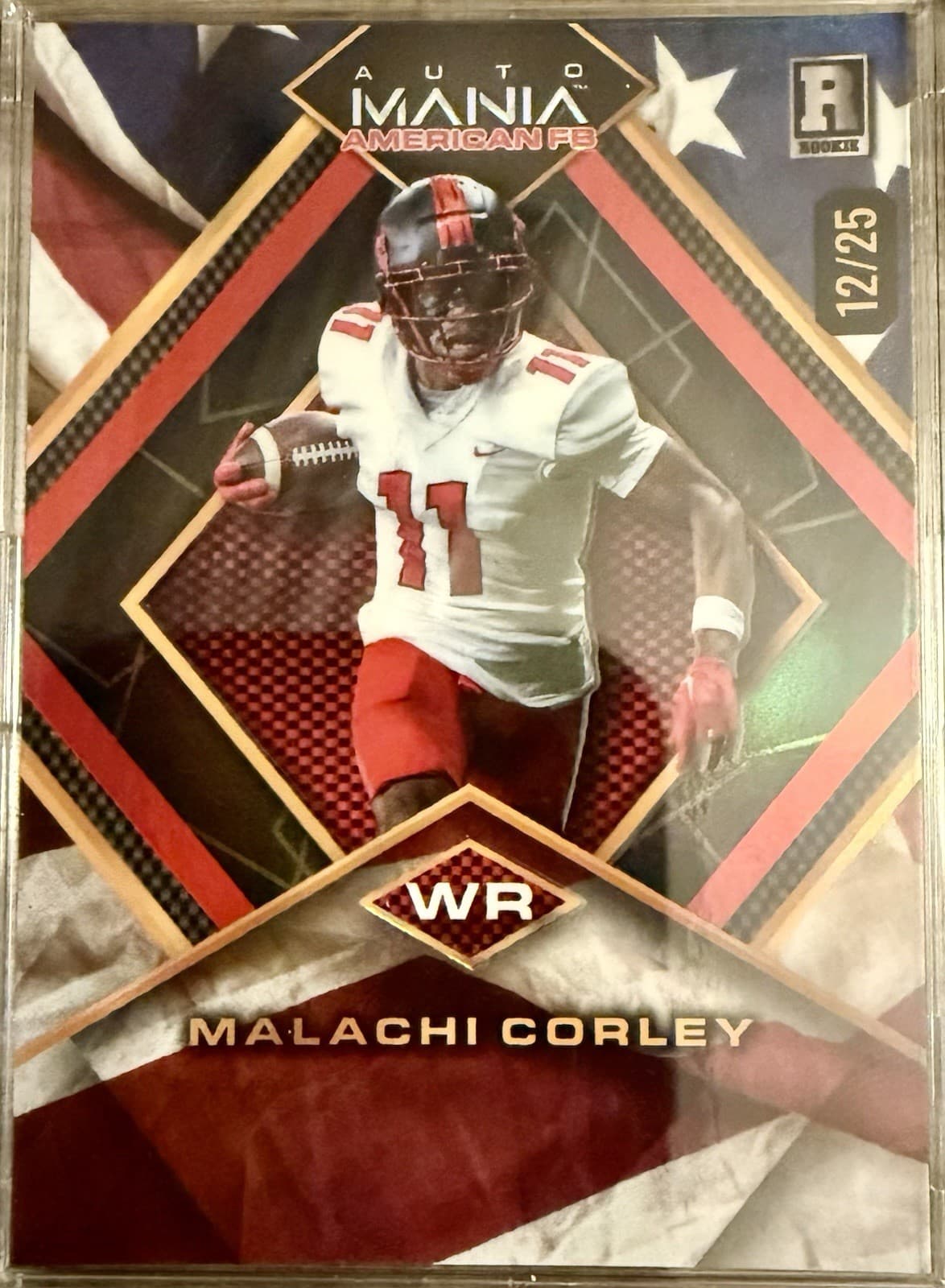 2024 Wild Card Auto Mania American Football Diamond Malachi Corley RC /25