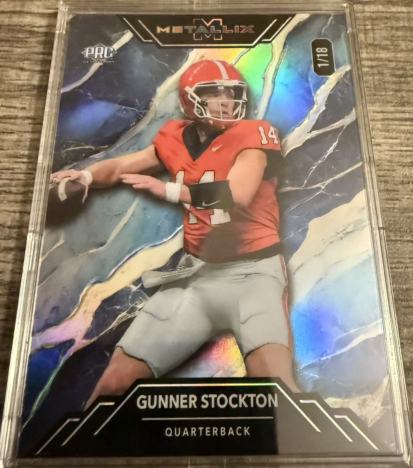 2025 Wild Card Metallix Gunner Stockton Blue Prism Marble 1/18 PRC RC #WMM-GS - Thumbnail 4