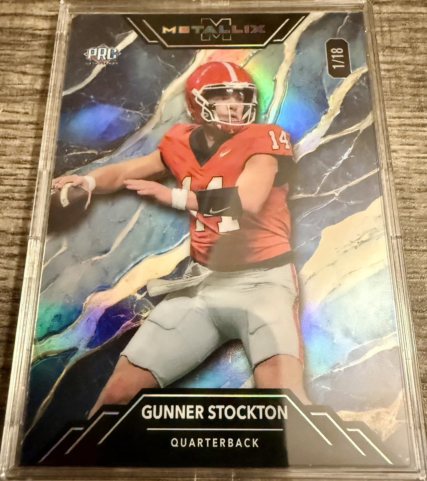 2025 Wild Card Metallix Gunner Stockton Blue Prism Marble 1/18 PRC RC #WMM-GS - Thumbnail 5