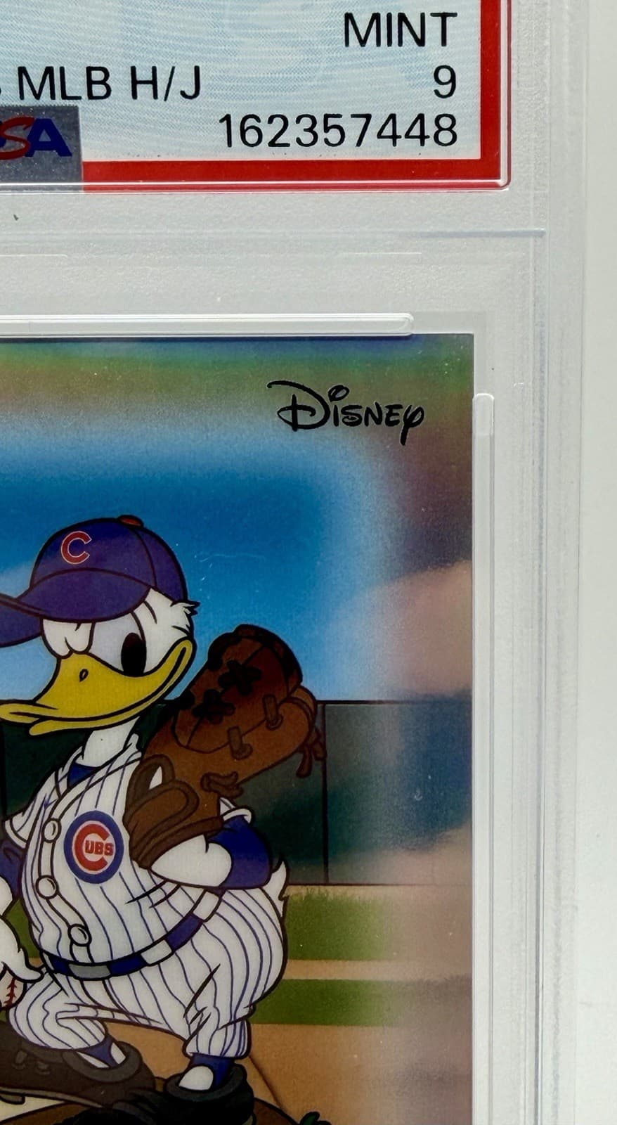 2025 Topps Chrome Disney Donald Duck Cubs Mickey & Friends #MLBH-18 MINT PSA 9 - Thumbnail 6