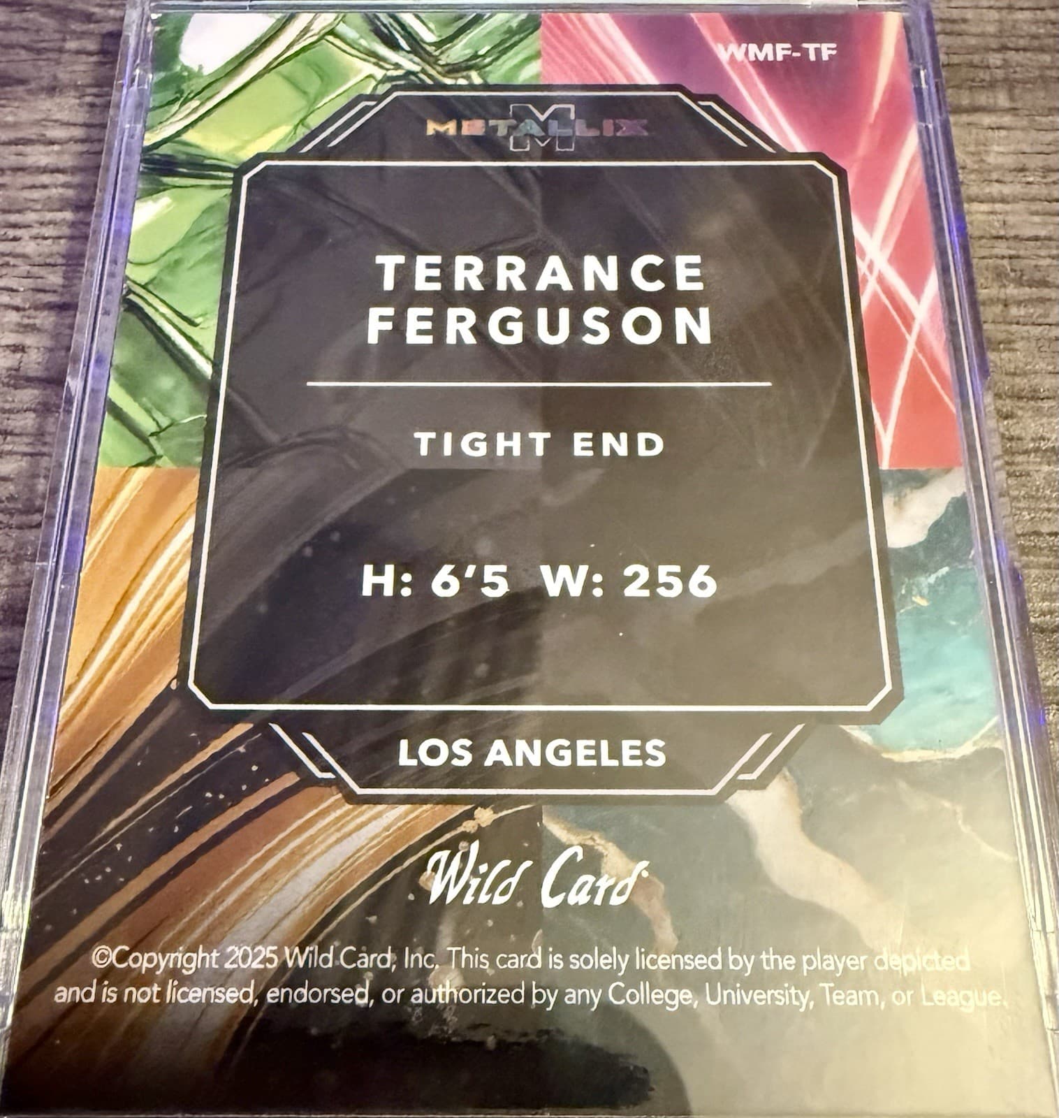 2025 Wild Card Metallix Terrance Ferguson 1/1 Rookie Prism Squares RC #WMF-TF - Thumbnail 2