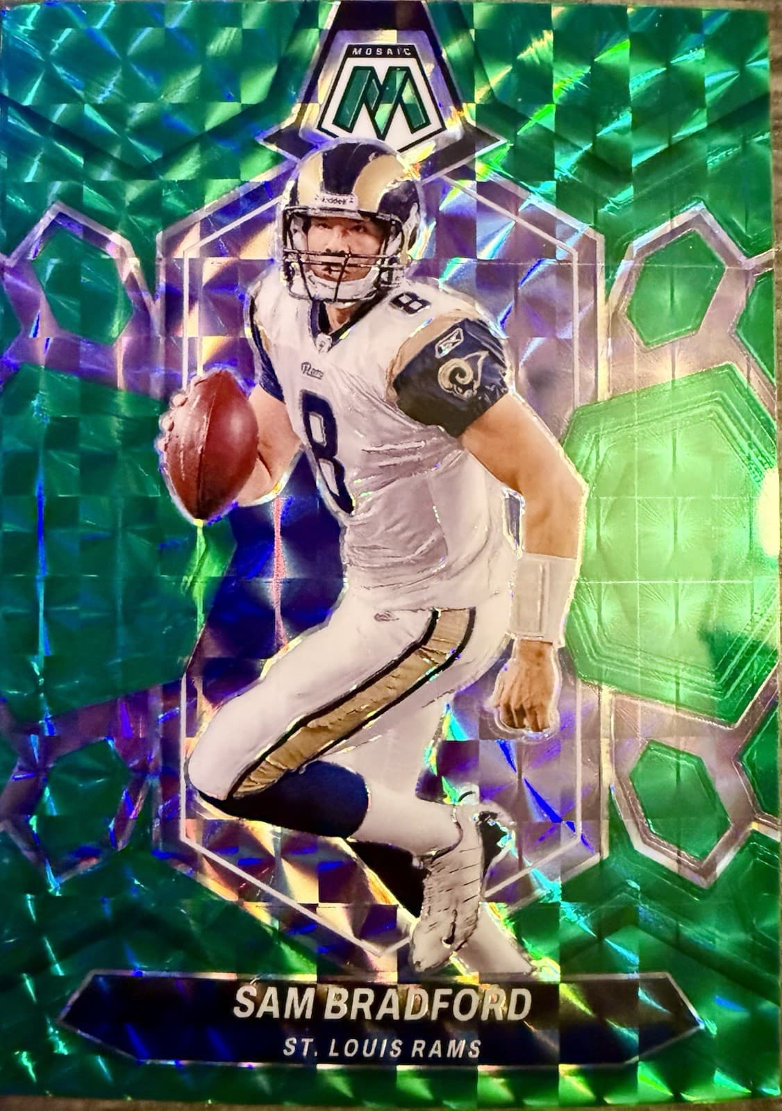 2024 Panini Mosaic Sam Bradford #242 Green Mosaic St. Louis Rams - Thumbnail 3