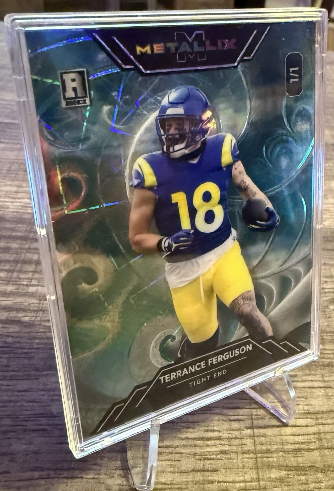 2025 Wild Card Metallix Terrance Ferguson 1/1 Rookie Prism Squares RC #WMF-TF - Thumbnail 4