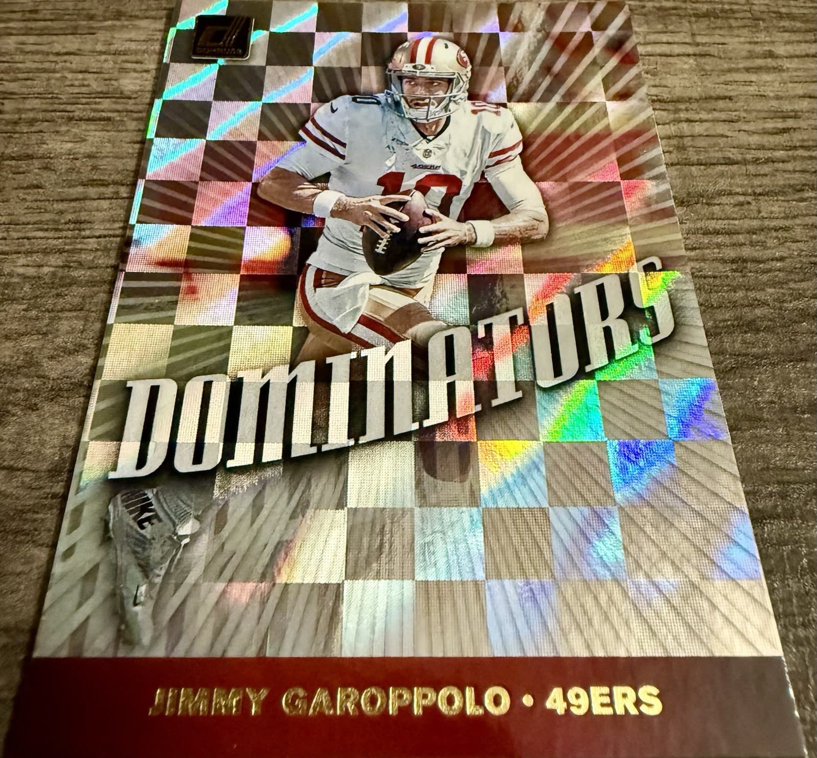 2019 Panini Donruss Dominators Jimmy Garoppolo Checkerboard Prizm #DOM-1 49ers - Thumbnail 6