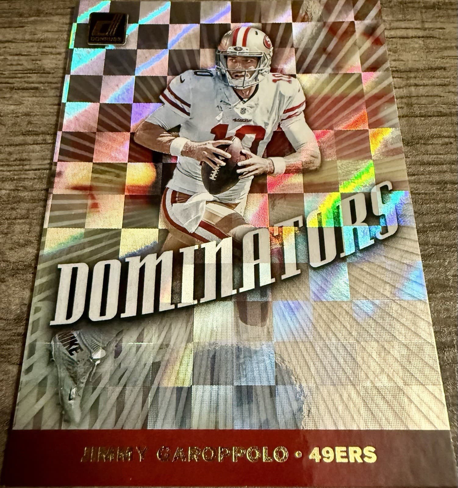 2019 Panini Donruss Dominators Jimmy Garoppolo Checkerboard Prizm #DOM-1 49ers - Thumbnail 5