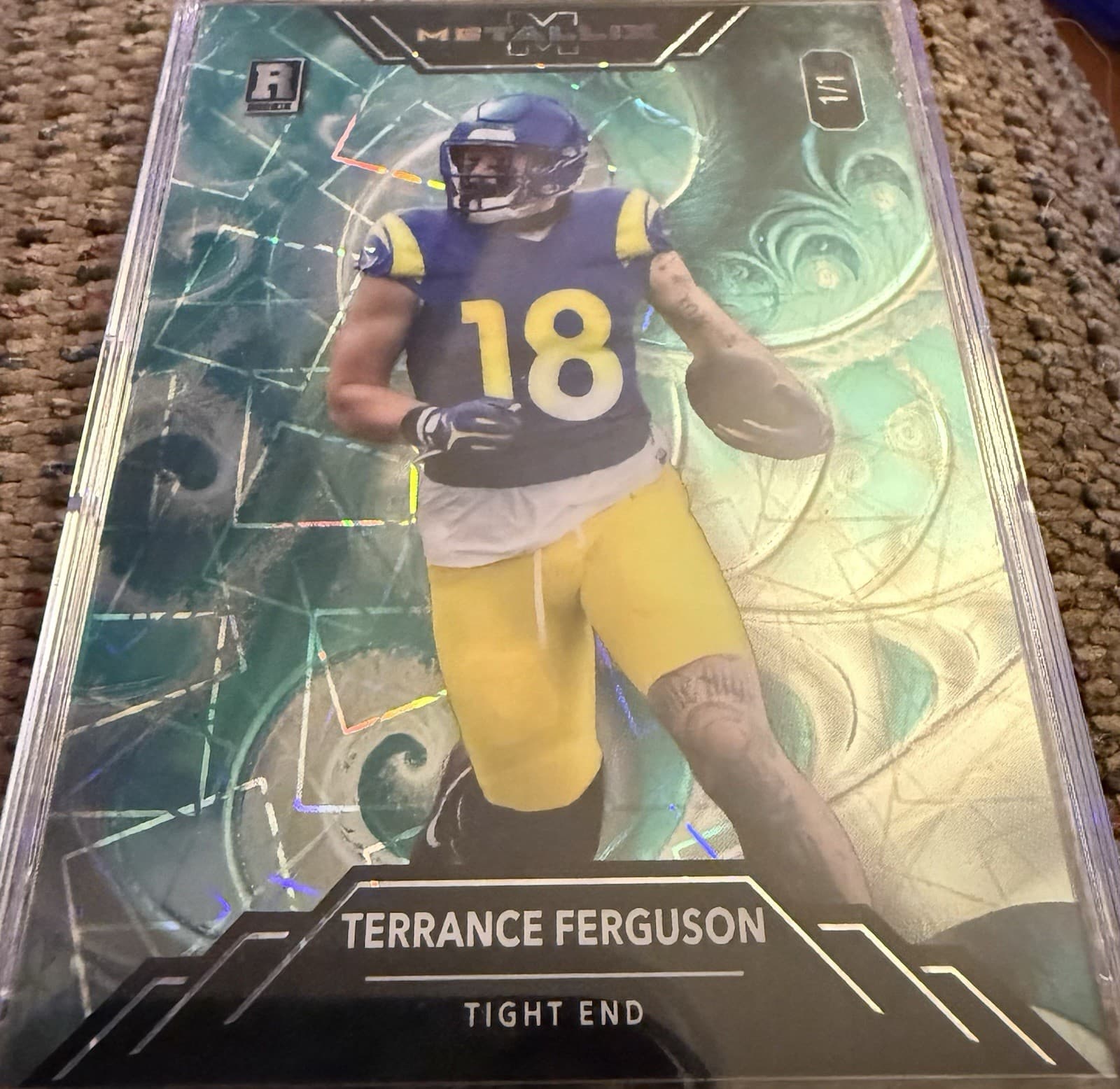 2025 Wild Card Metallix Terrance Ferguson 1/1 Rookie Prism Squares RC #WMF-TF - Thumbnail 6