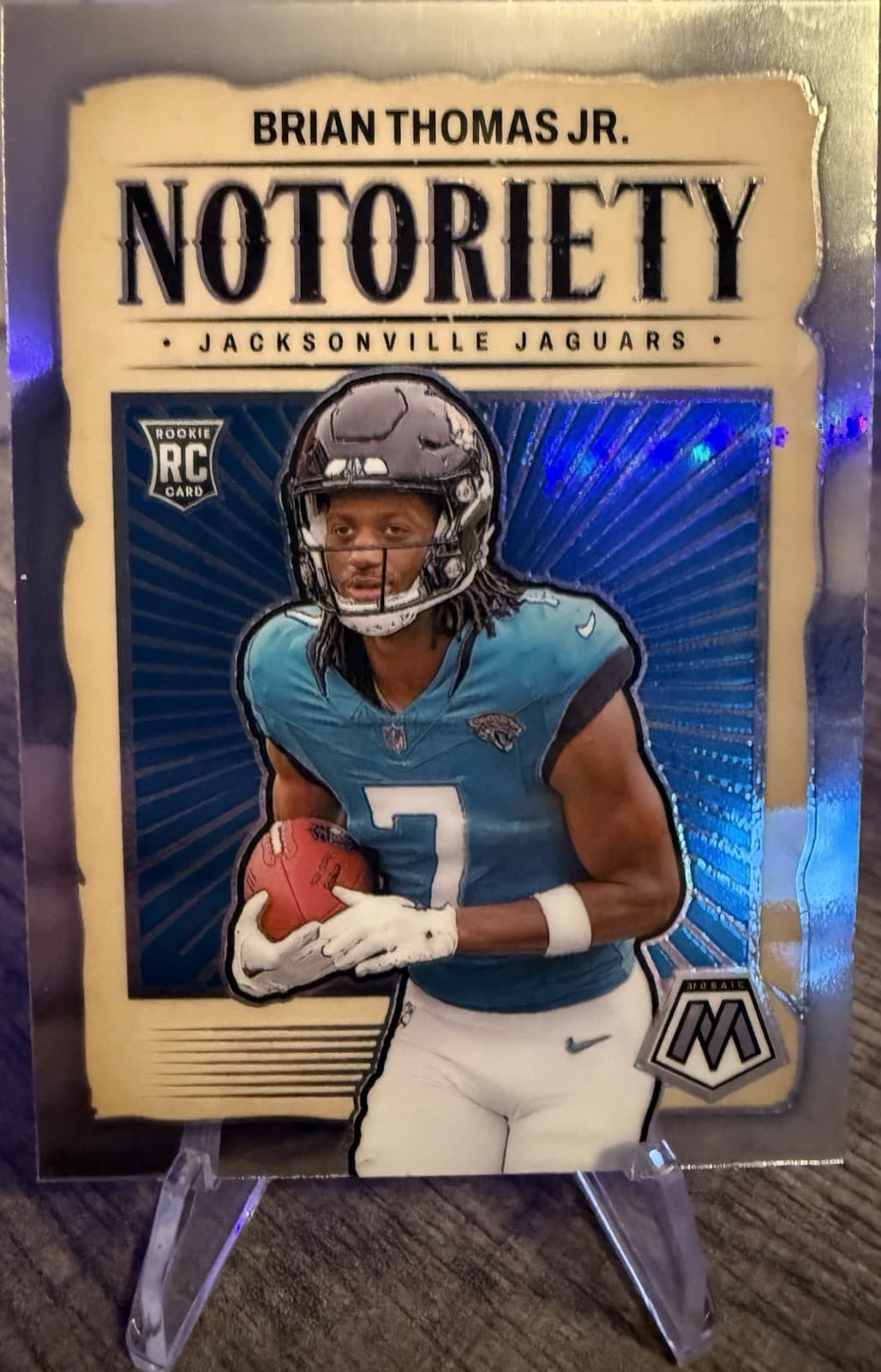 2024 Panini Mosaic - Notoriety Brian Thomas Jr. #25 (RC) - Thumbnail 3
