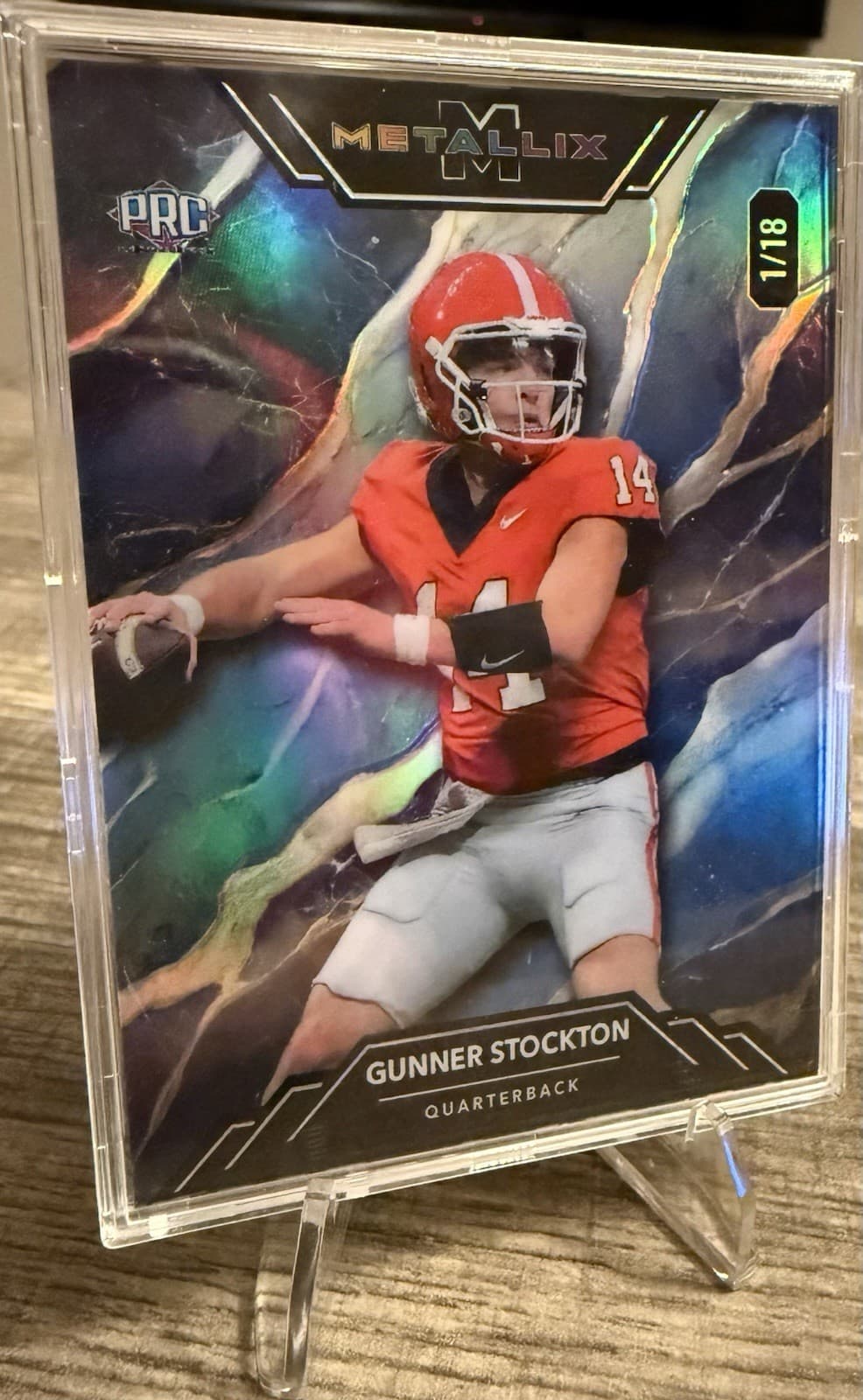 2025 Wild Card Metallix Gunner Stockton Blue Prism Marble 1/18 PRC RC #WMM-GS