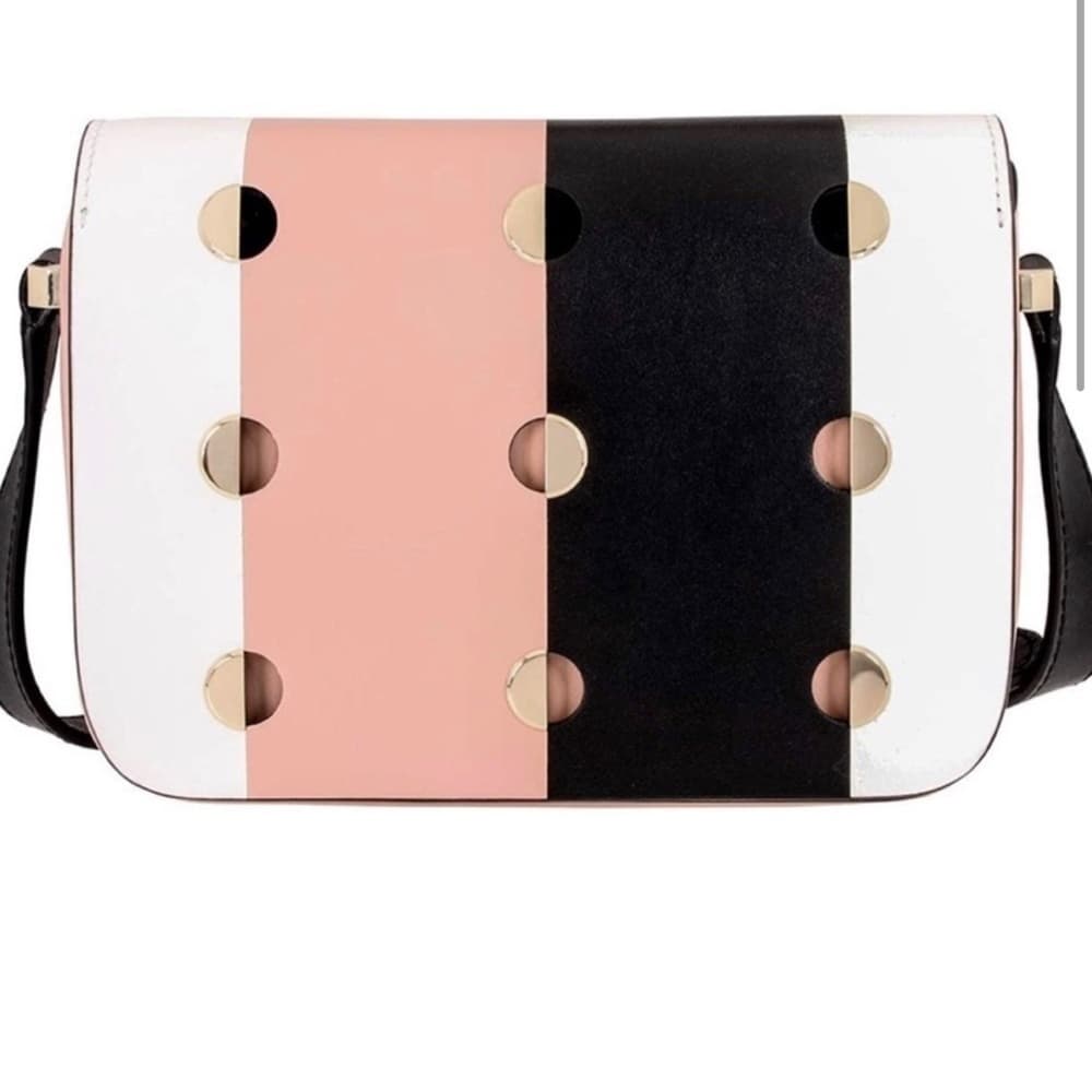 Kate Spade Pink and‎ Black Crossbody Bag with Gold Accents - Thumbnail 2