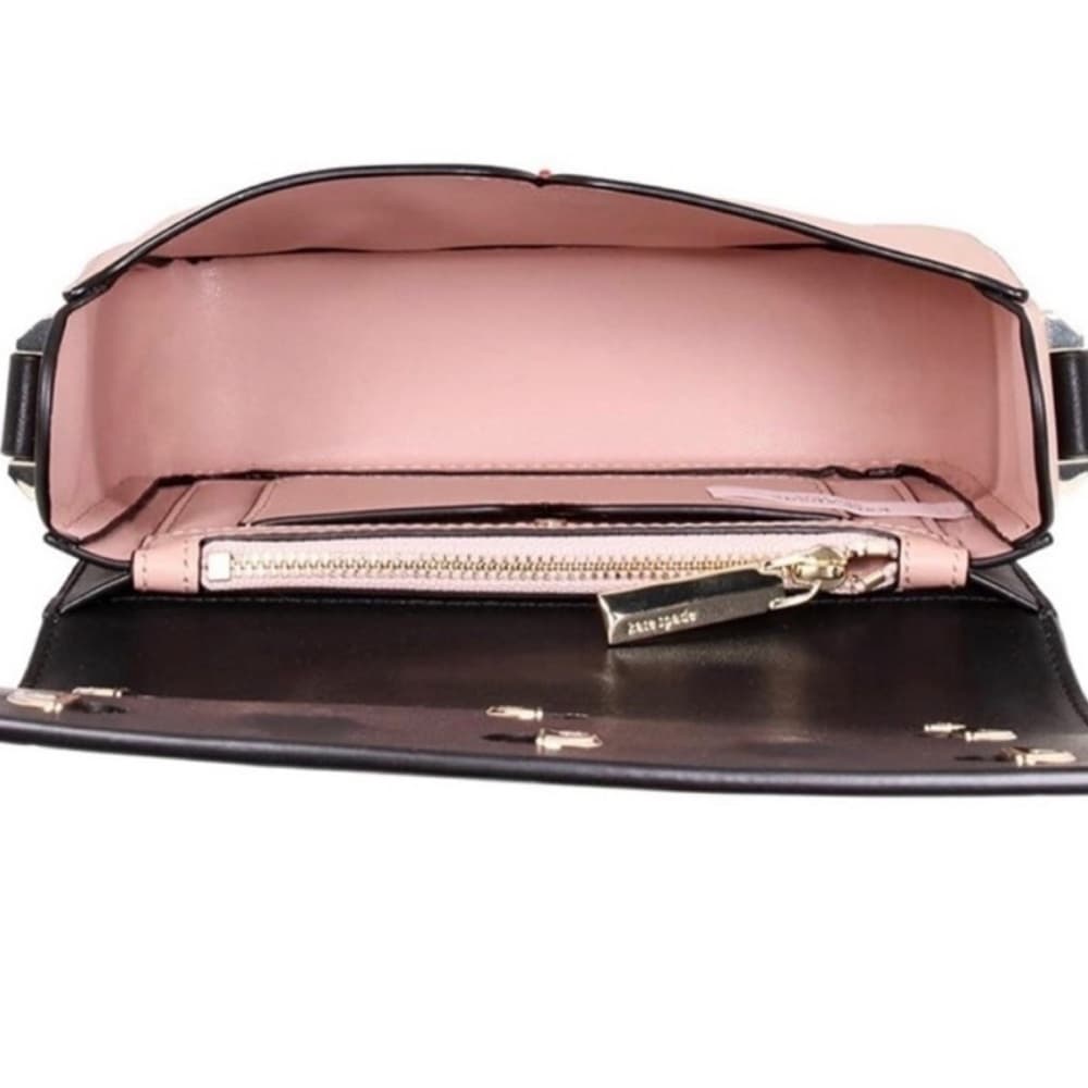 Kate Spade Pink and‎ Black Crossbody Bag with Gold Accents - Thumbnail 7