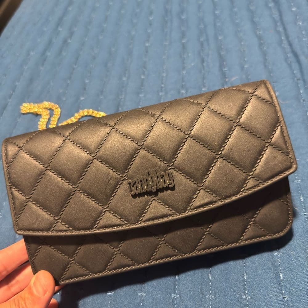 Quilted Black Chain Bag - Thumbnail 4