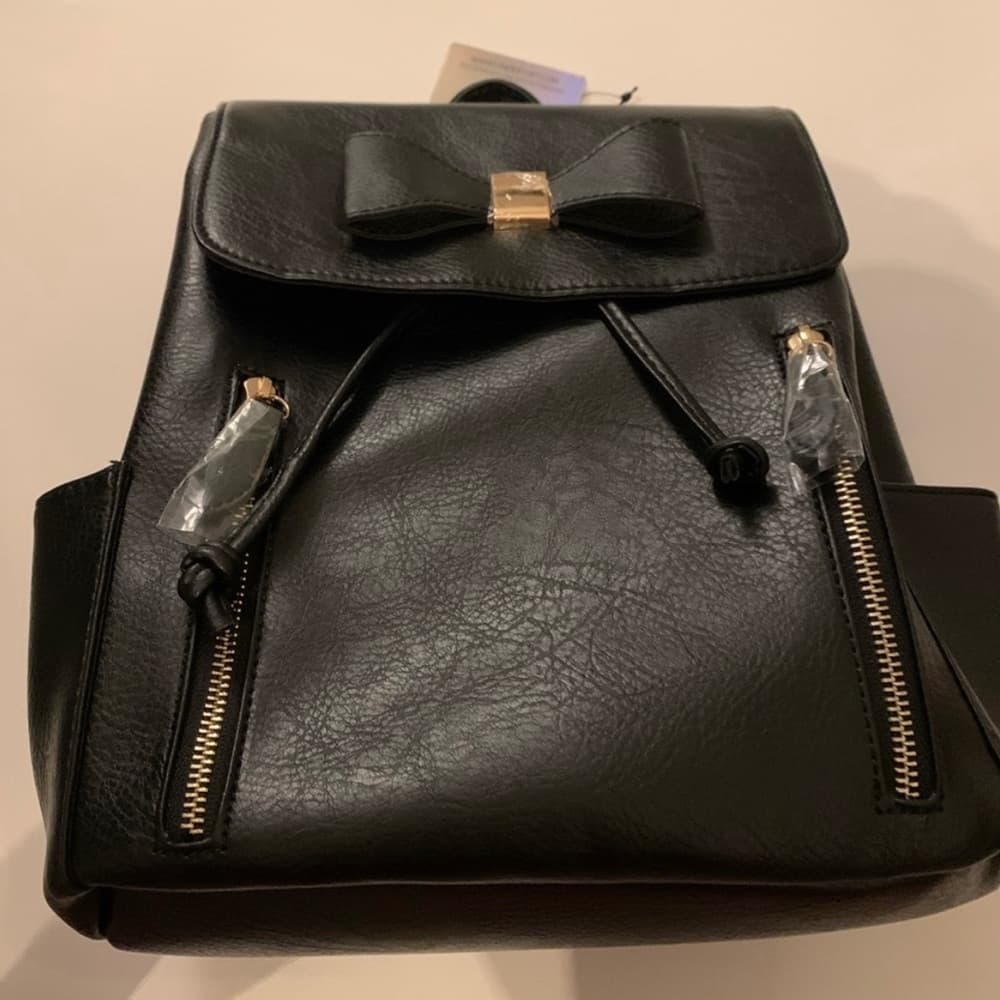 Woman’s faux leather backpack