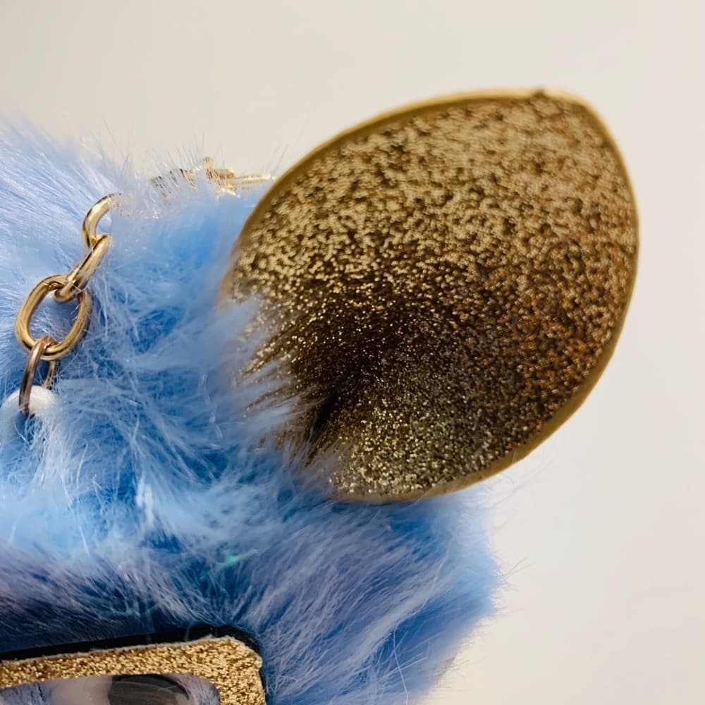 💜Sale Adorable‎ Blue/Gold Kitten key chain - Thumbnail 3