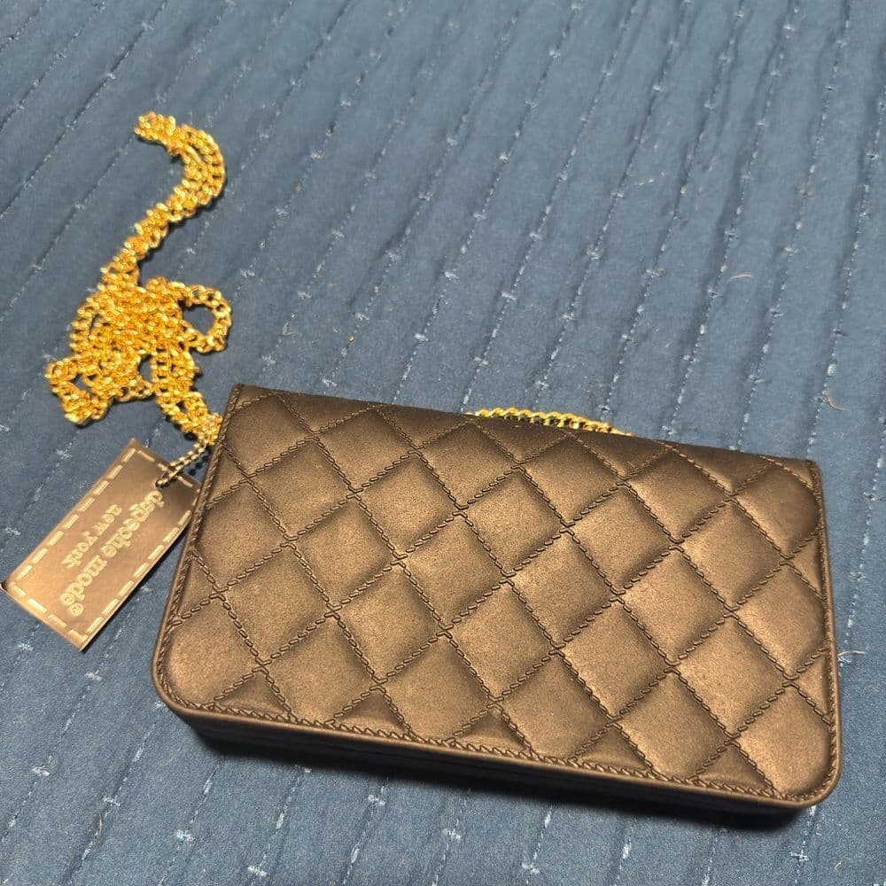 Quilted Black Chain Bag - Thumbnail 5