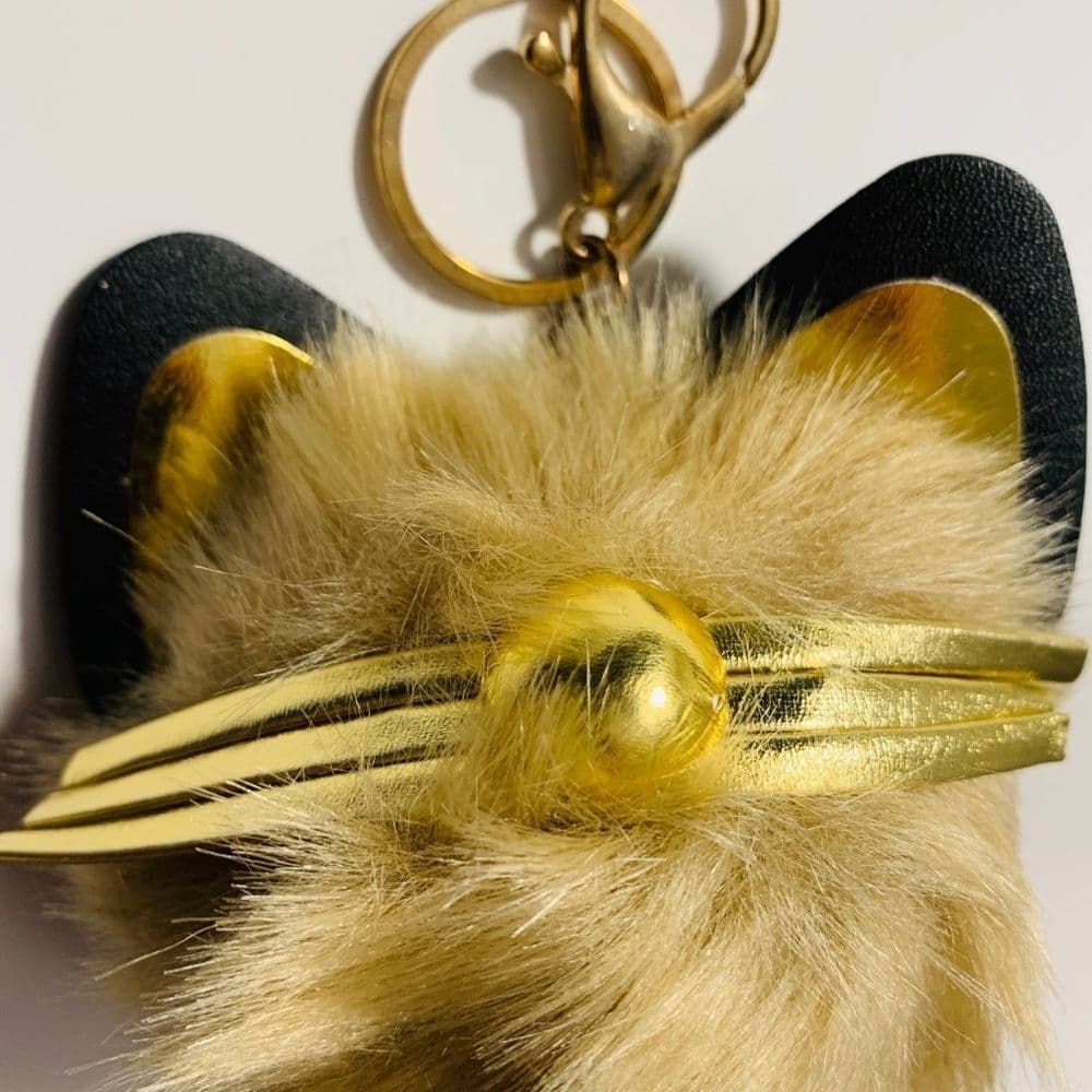 💜Sale Adorable Gold Kitten key chain - Thumbnail 2