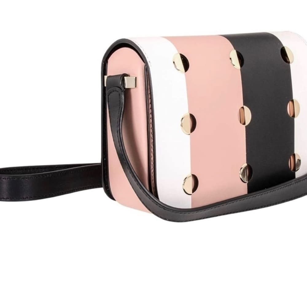 Kate Spade Pink and‎ Black Crossbody Bag with Gold Accents - Thumbnail 6