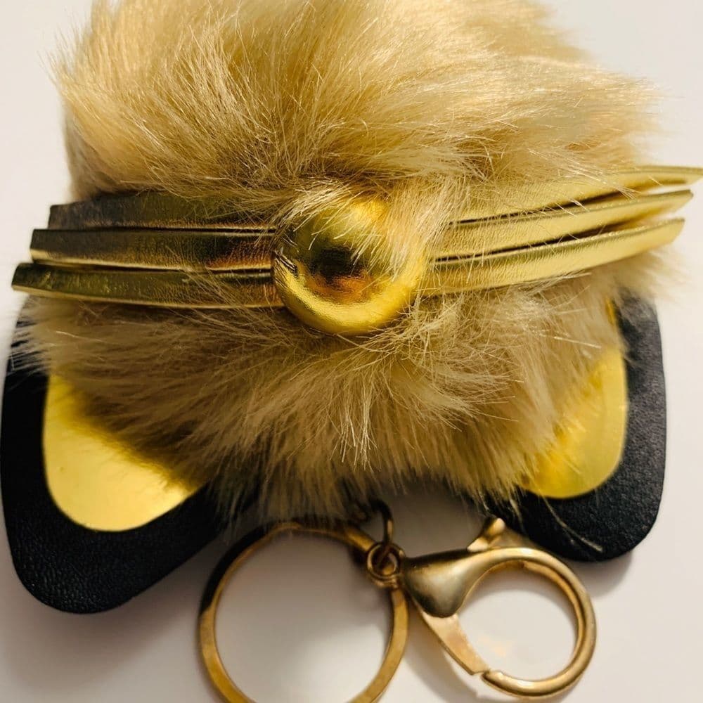 💜Sale Adorable Gold Kitten key chain - Thumbnail 4