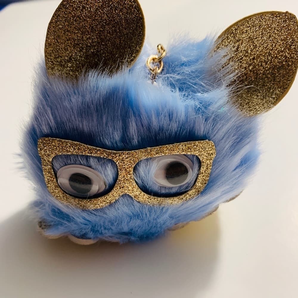 💜Sale Adorable‎ Blue/Gold Kitten key chain - Thumbnail 5