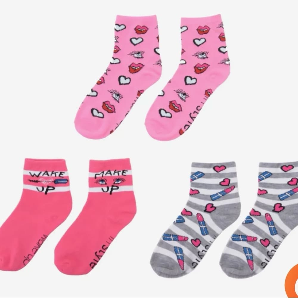 Betsey‎ Johnson Pink and Gray Hosiery Set - Thumbnail 2
