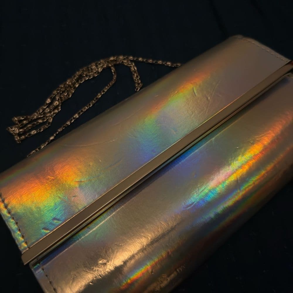 Holographic Silver Clutch Bag - Thumbnail 2