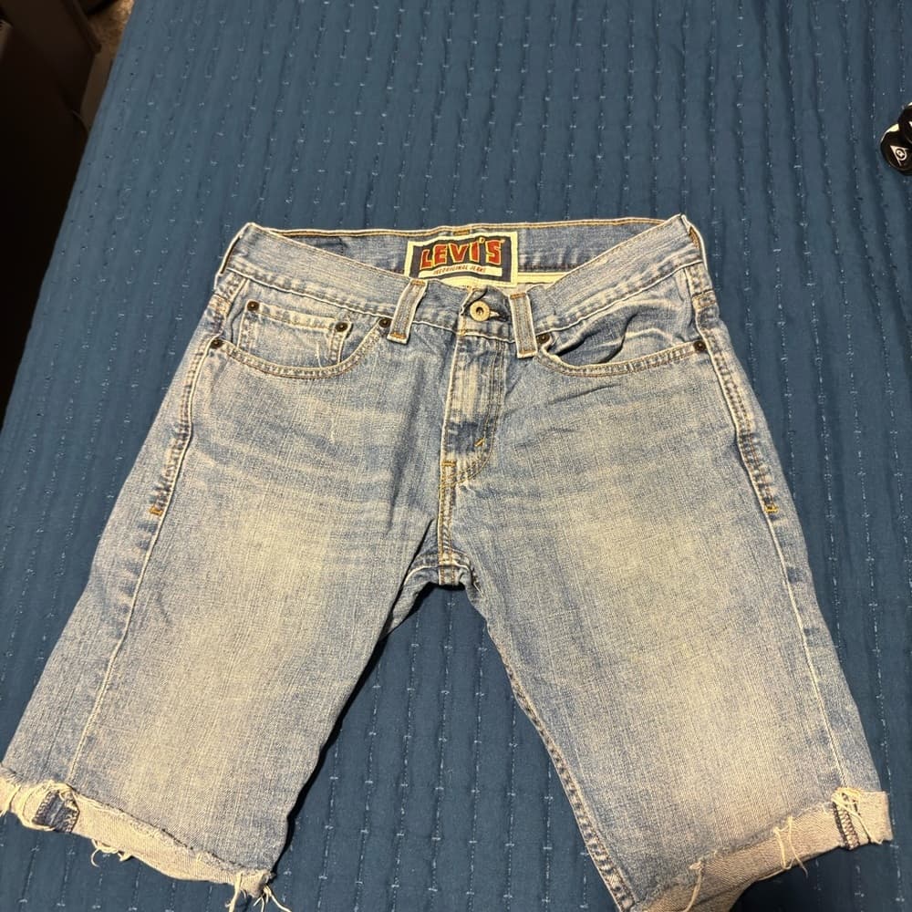 Levi's Classic Blue Denim Cut-Off Shorts‎